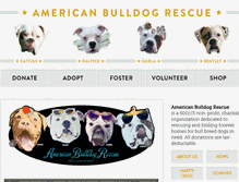 Tablet Screenshot of americanbulldogrescue.org